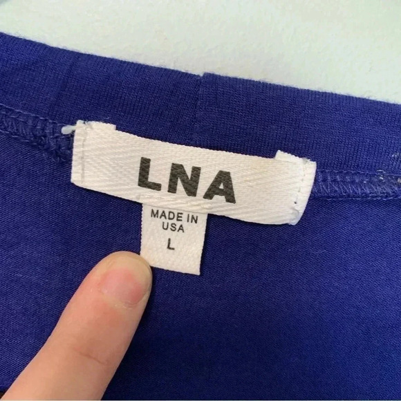 LNA blue indigo  open back maxi dress - Picture 2 of 4